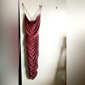 Windsor, mauve colored, knee length, cinched side dress, size Medium